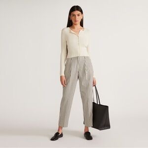 Everlane Striped Black and White Women's Pants